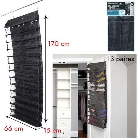 RANGEMENT CHAUSSURE SUSPENDU 26 PAIRES 55X170 M12 (1/4)