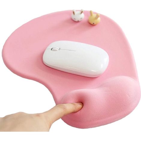Tapis de souris de bureau avec repose-poignet en gel - Tapis de souris ergonomique pour gamer avec repose-poignet intégré - Base en caoutchouc antidérapante en silicone texturé - Surface texturée spéc