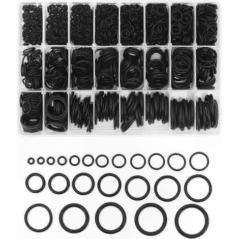 Assortiment de 1200 joints toriques, 24 tailles différentes pour la plomberie, l'automobile et les réparations domestiques (1/5)