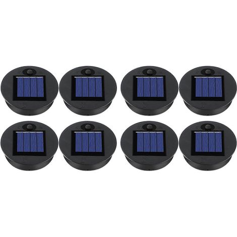 Lot de 8 rechange lampe solaire haut lanterne suspendue lampe solaire pièces rond lampes solaires résistant à L eau (1/5)