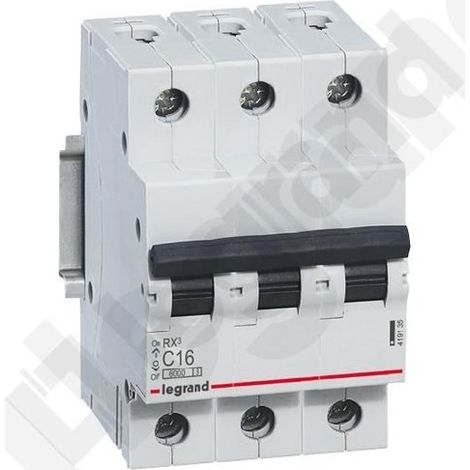 Disjoncteur RX3 3P C 16A 6000A