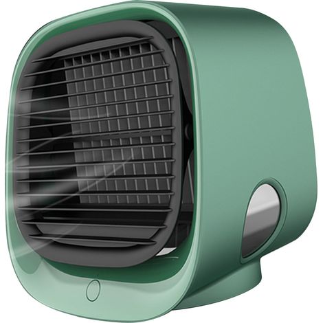 Ventilateur brumisateur portable mini rechargeable USB pour bureau, rafraîchissant et idéal pour la maison et le bureau (vert) (1/5)