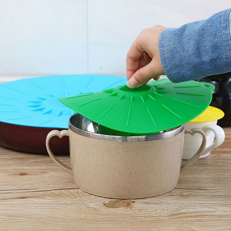 Lot de 5 couvercles en silicone alimentaire pour micro-ondes et four, protection de bols, ustensiles de cuisine (1/5)
