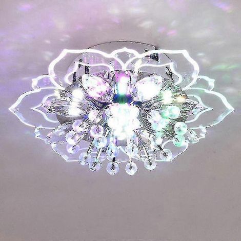 Plafonnier LED moderne en cristal multicolore 20 cm x 5 cm, 9 W (1/4)