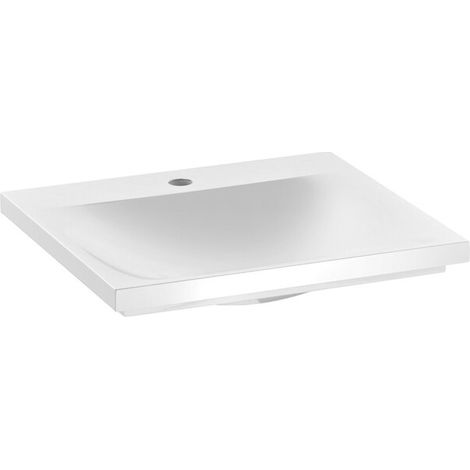 Lavabo Keuco Royal Reflex fonte minérale 34041, 1 orifice pour robinet, blanc, 500 x 30 x 490mm, avec système Clou - 34041315001 (1/2)