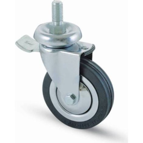 RUOTA CARRELLO D 100 MM GOMMA 155/BIS-B PER 14MA FRENO