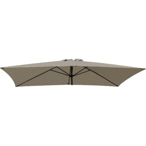 Greenbay Replacement Fabric Garden Parasol Canopy Cover for 3X2m 6 Arm Parasol - Brown (1/2)