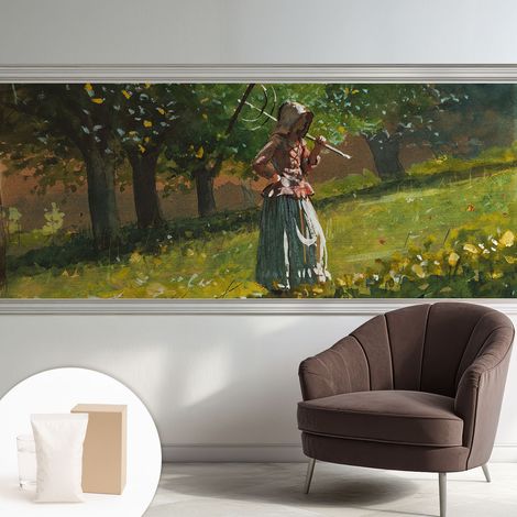 Tapete Vliestapete mit Kleber - Wanddekoration - Wandfolie - 3D Tapete Wand - Wohnungsdeko Herbstnachmittag 250x104 cm (1/5)