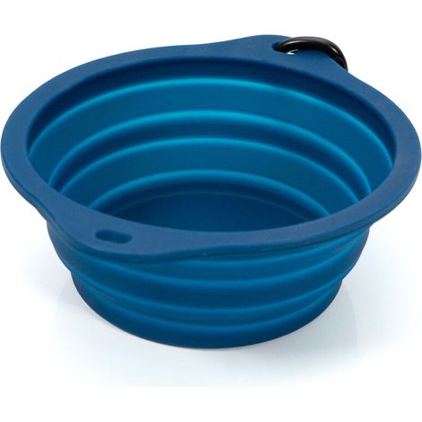 Ciotola Pieghevole per Animali Domestici Gloria Azzurro Silicone Alluminio 550 ml (1/5)