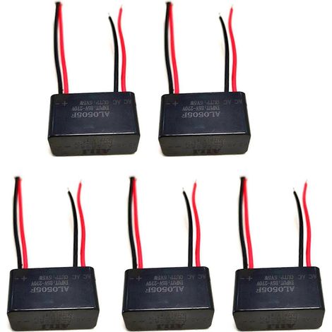5 mini-transformateurs AC 220V vers DC 5V/1A 5W étanches pour enrobage époxy, alimentation avec interrupteur d'isolement et circuit intégré. (1/5)