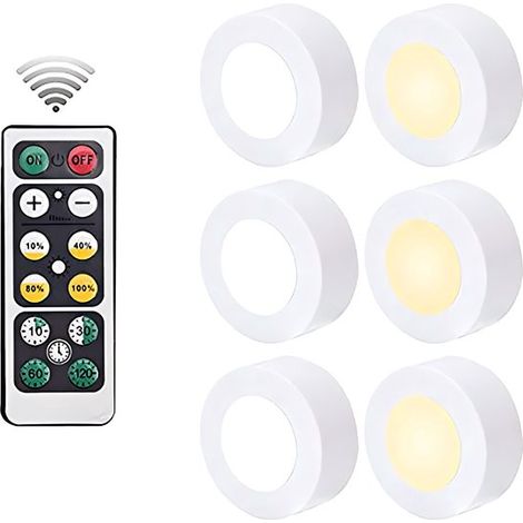 Applique murale LED avec télécommande, RGB dimmable, minuterie, 2 télécommandes, utilisable également comme éclairage de meuble, 3 W/3 W, couleurs et luminosité réglables (1/5)