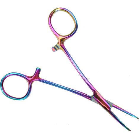 Recortadora de pelo de orejas para mascotas de 14 cm con punta recta para limpiar y depilar el pelo de las orejas (de colores)