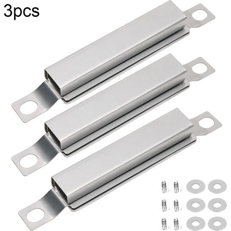 Tube de croisement BBQ en acier porcelaine ajustable (3 pièces) - Distribution thermique uniforme et protection de la grille. (1/4)