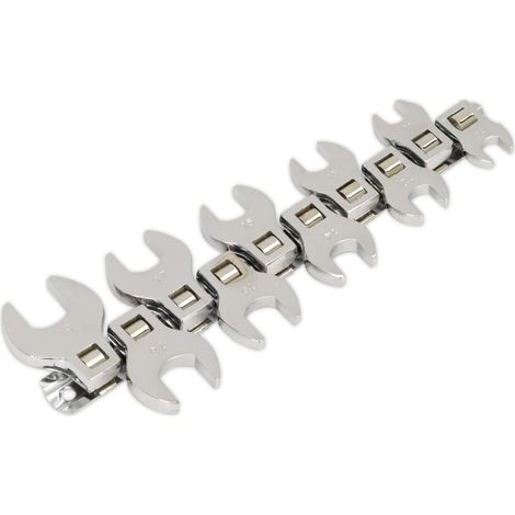 NOLUXA S0866 Ensemble de 10 clés plates à fourche patte d'oie 3/8" empreinte mesure (1/5)