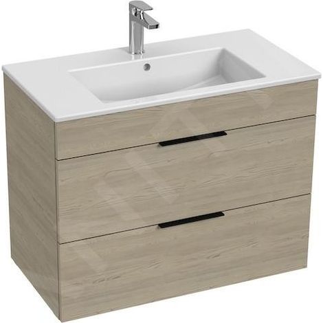 Jika Cube - Meuble avec lavabo 80x43x61 cm, frêne H4537621765141 (1/2)