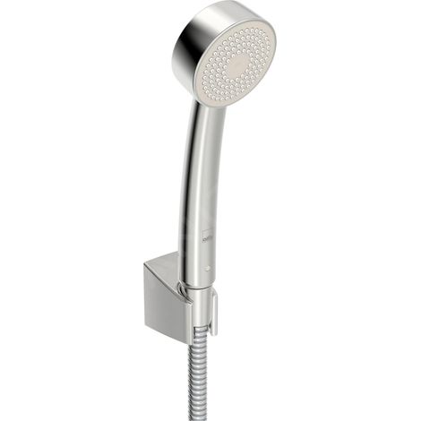 Hansa Basicjet - Set de pommeau de douche, 1 jet, support et flexible, chrome 44681113 (1/3)