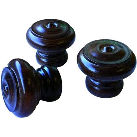 Pomoli In Legno Tornito Faggio Noce Mm.  35 Conf.Bl.50Pz