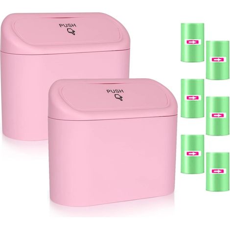 Lot de 2 poubelles auto avec 120 sacs, couvercle étanche, organiseur suspendu universel pour voiture. (1/5)