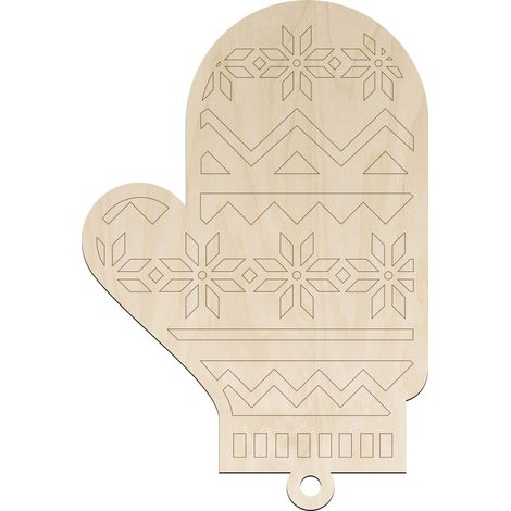 Weihnachtsbaumkugel-Anhänger, Weihnachtsschmuck-Handschuh mit Gravur, 10 cm (1/4)