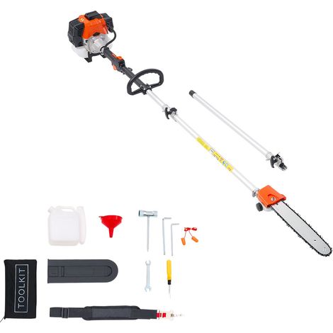 Tronçonneuse Perche à Essence, 33CC 2 Temps, Guide 35,6 cm, Réservoir 850 ml, Extensible 2,2-2,94 m, pour Élagage et Taille (1/5)