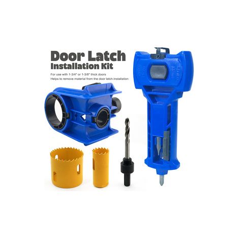 Kit complet pour serrure cylindrique – Adapté bois et métal – Perce‑trou et mortaiseuse pour poser verrou et targette (1/4)
