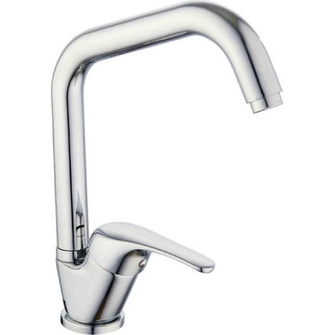 Rubinetto Miscelatore Monocomando Canna Alta Quadrata Girevole 360° Cromato
