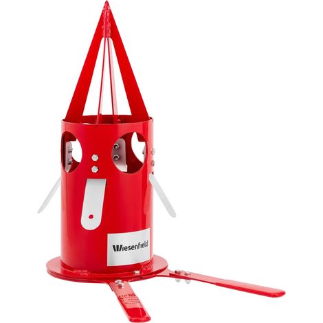 Unidad de vaciado de big bags de 47 x 47 x 33 cm hierro con recubrimiento de polvo rojo 140010223