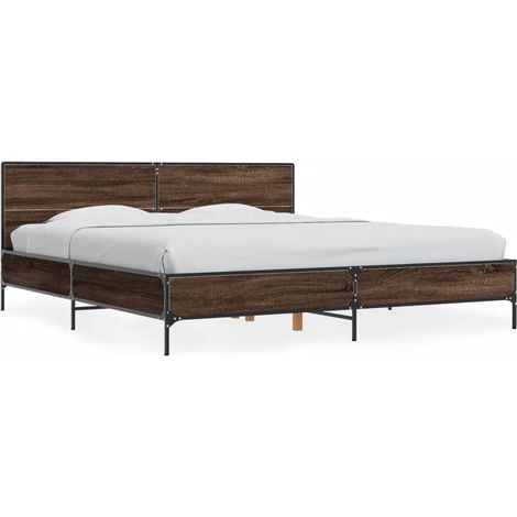 Maison Exclusive - Bettgestell Braun Eichen-Optik 200x200 cm Holz
