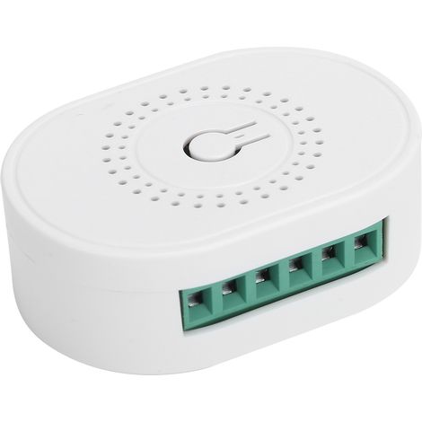 Mini disjoncteur temporisé 433 MHz à double commande 16 A, interrupteur marche/arrêt pour usage domestique 85-250 V (blanc) (1/5)
