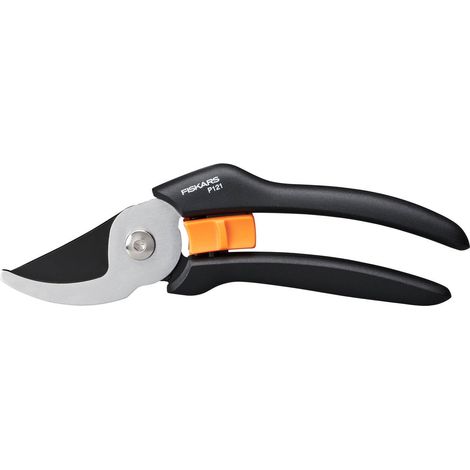 Sécateur à Lame Franche pour Branches fraîches, Revêtement Antiadhésif, Lames en acier/poignées, Noir/Orange, Solid, P121, 1057160 (1/5)