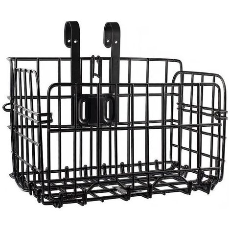 Cesta delantera para bicicleta - Plegable - Desmontable - Plateada (1/5)