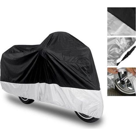 pair Housse-bache moto-scooter Etanche 22095110cm Taille L Noir (1/4)