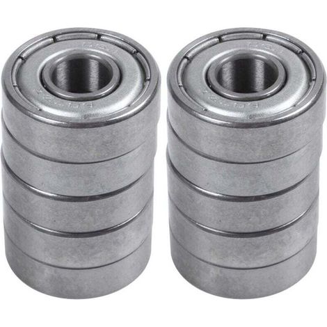 Roulements à billes à gorge profonde à double blindage 607Z 7 x 19 6 mm, 10 pièces (1/4)
