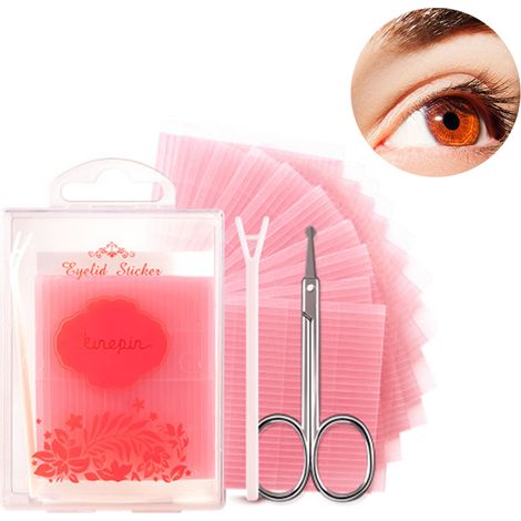 572 pièces de ruban adhésif double face pour maquillage des paupières, décoration pour les yeux agrandissants, autocollant invisible double pli pour fard à paupières (1/5)