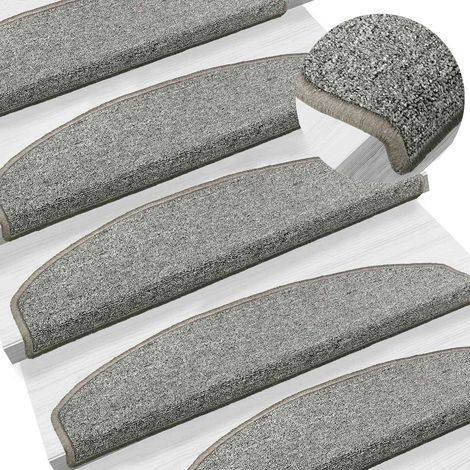 Maison Exclusive - Tapis d'escalier auto-adhésifs 15 pcs Gris clair (1/5)