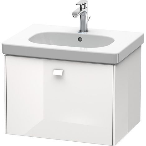 Meuble sous-vasque BRIOSO poignée chromé 452x620x469mm noyer foncé