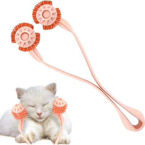 Rouleau de massage pour chats et chiens, idéal pour les animaux adultes de taille moyenne à grande, rose, usage intérieur