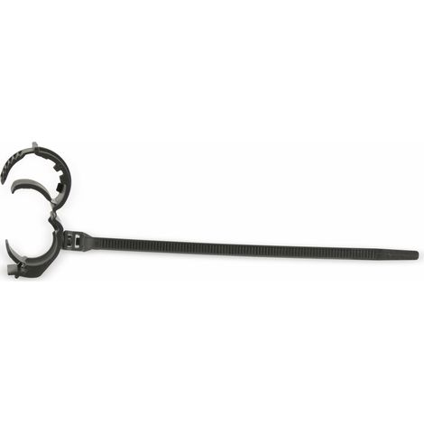 Kabelbinder für Rohrmontage, schwarz, 130 mm (1/4)