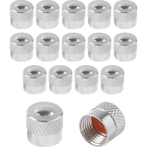 16 x car tyre valve caps, metal valve caps with rubber ring, compatible with most cars, motorcycles, SUVs, trucks and other motor vehicles (1/5)