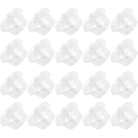 100 Pièces Récipient Sauce Jetable Transparent avec Couvercle 2oz, Pot Condiment Rond pour Restauration (1/5)