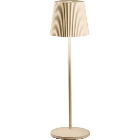 Abat jour esterno batteria gea led brillia led ip54 batteria usb lampade tavolo, colore beige