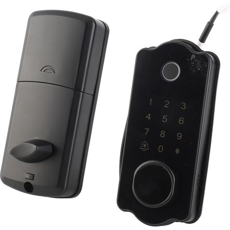 Serrure de porte intelligente 5 en 1, résistante à l'eau, automatique, pour application TTlock, carte IC, 150 Codes, empreintes digitales électroniques, avec levier de poignée avant (1/5)