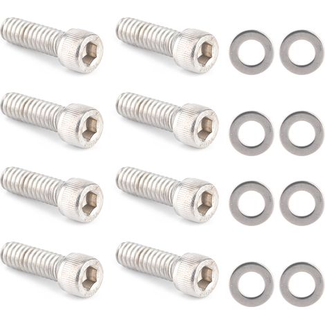 Jeu de 8 boulons de cache-culbuteurs SBC 104003 avec joint, compatibles Chevrolet 265, 283, 302, 305, 327, 350, 400 petits blocs. (1/5)