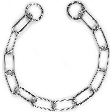 Leopet Dog Collare a Strangolo a Catena con Anelli Lunghi - 72x4 cm - Accessori