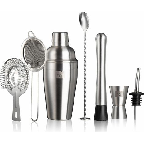 Vacu Vin Elegantes Cocktail Set Edelstahl 7 Werkzeuge (1/5)
