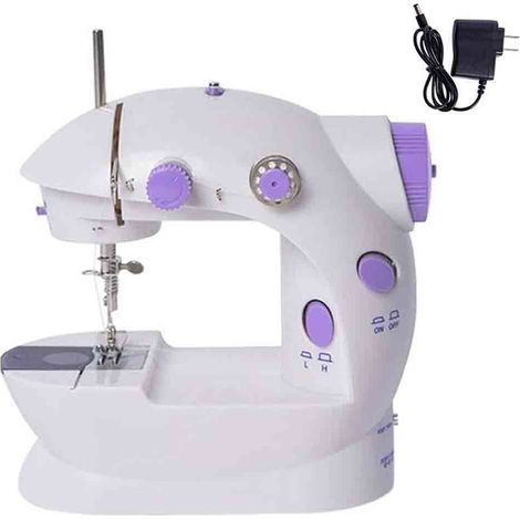 Machine À Coudre - Électrique Portable - Pour Réparations Rapides Et Débutants - 330 Ppm - Épaisseur Max 2,5 Mm - Avec Lampe Intégrée - 1 Pièce (1/5)