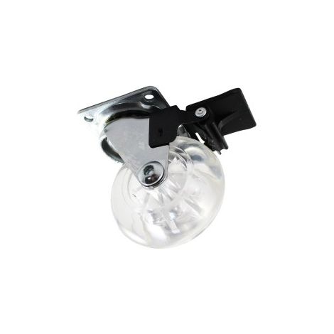 RUOTA GIREVOLE FRENO CROMATA PU - 50 MM (1/2)