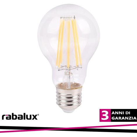 FIL. LED, E27 A60, 12W, 1500LM, 2700K                                                                    - Luce CALDA