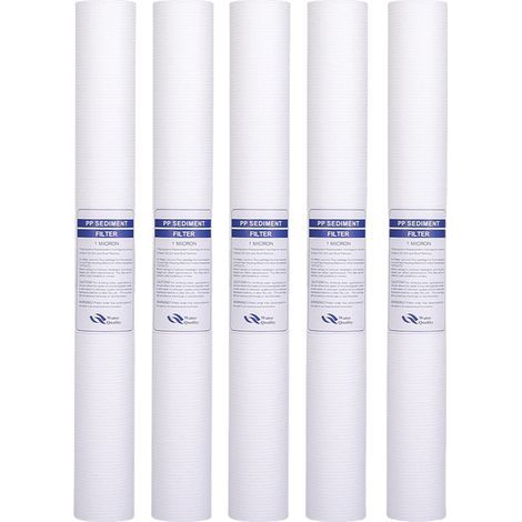 Cartouche de filtre à sédiments en polypropylène pour système de filtre à eau de la maison entière-4,5x20pouce-1microns (1/4)