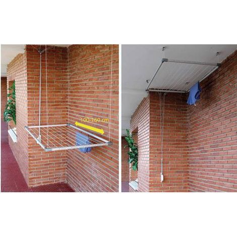 tendedero techo aluminio tezno 100-160x78 cm extensible 301029 (1/10)